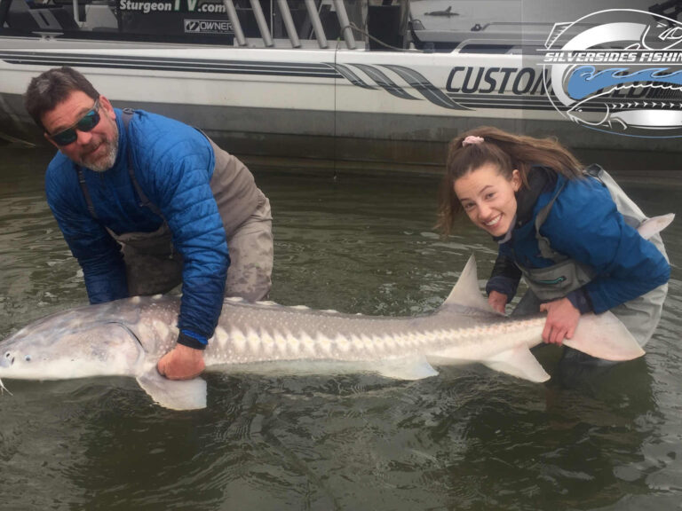 sturgeon fishing, family fishing, fraser river fishing, big fish
